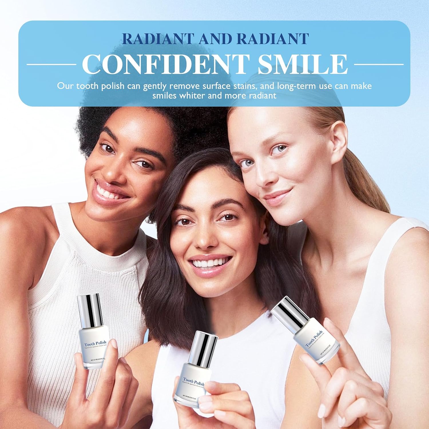 2PCS Tooth Polish,Tooth Paint, Cosmetic Teeth Polishing Liquid for Improving Teeth Appearance, Brush-On Formula, Portable Oral Care Safe Formula & Long-Lasting Results