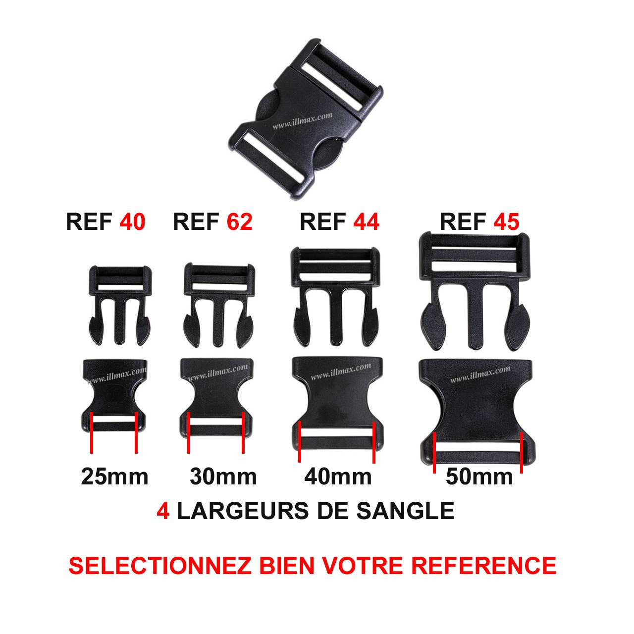 CAO Camping Pack of 2 Quick Clips Black 50 mm