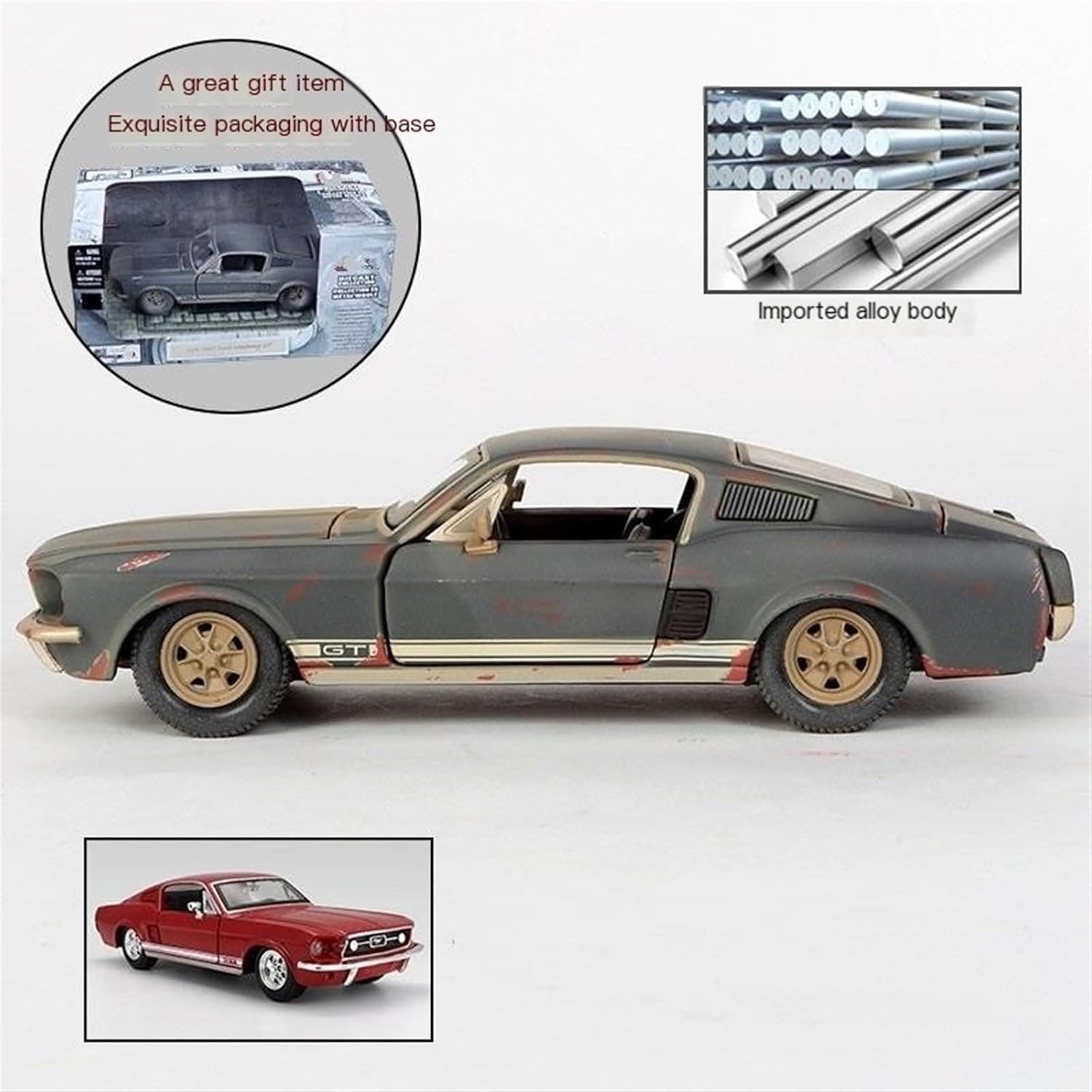 1:24 Nostalgia Edition GT Dark Gray Alloy Car Model