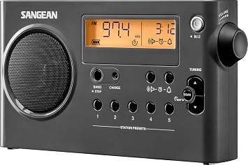 SANGEAN SG-106 AM/FM Compact Digital Tuning Portable Receiver (Black)