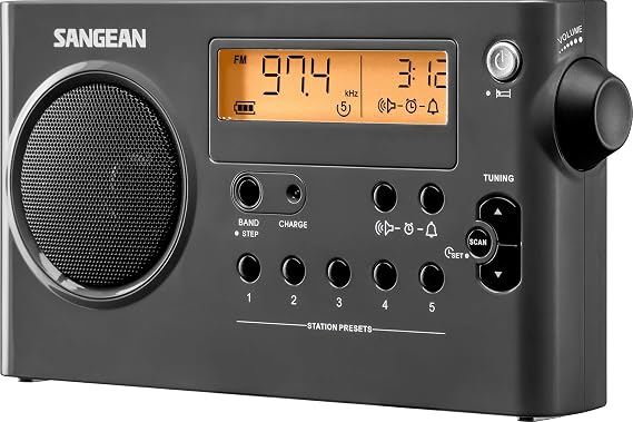 SANGEAN SG-106 AM/FM Compact Digital Tuning Portable Receiver (Black)