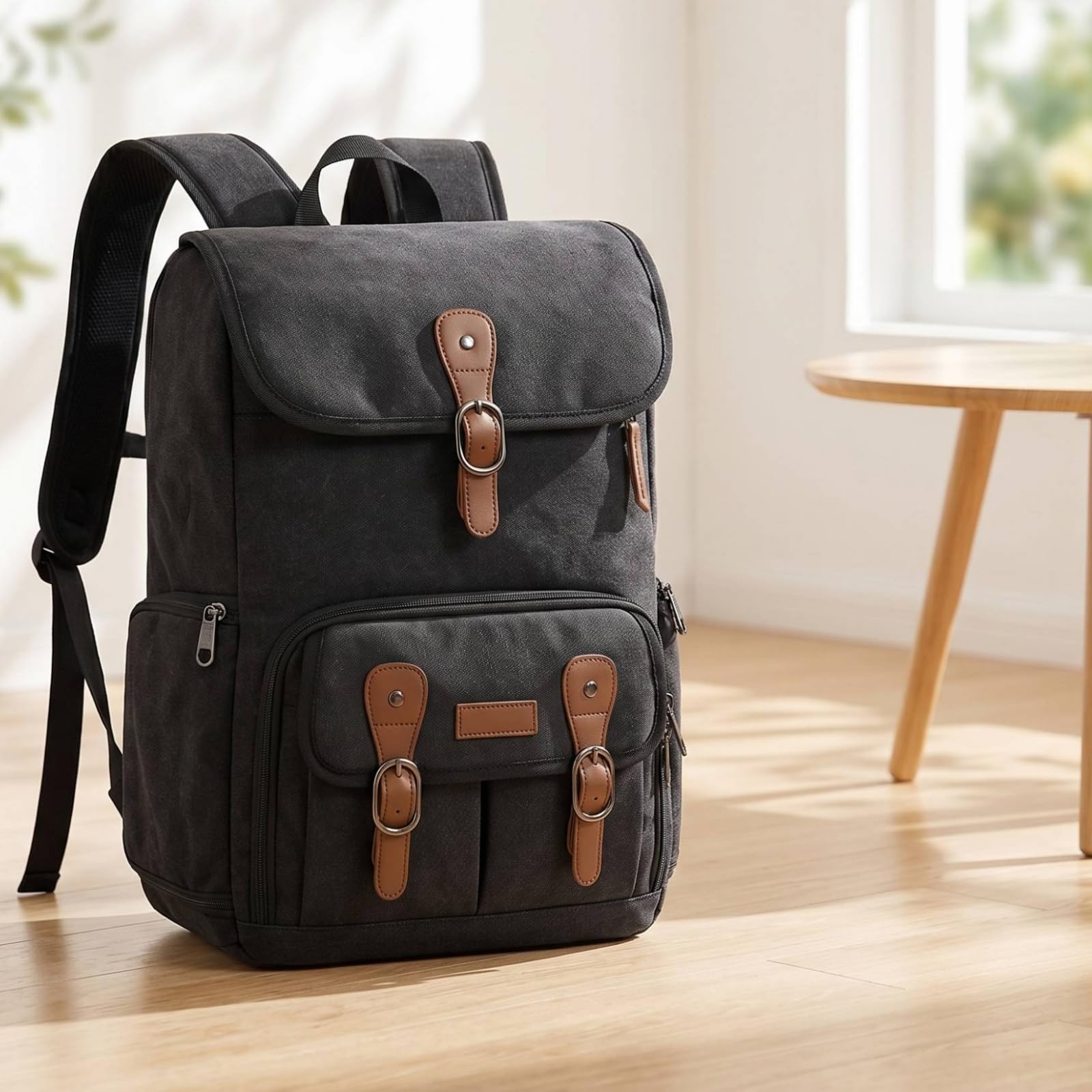 Zaino Fotografia Zaino Macchina Fotografica Custodia Borsa Camera Impermeabile con Divisori Modulare Laterali per Accesso Veloce Adatto per Trekking Fotografico Città Studio
