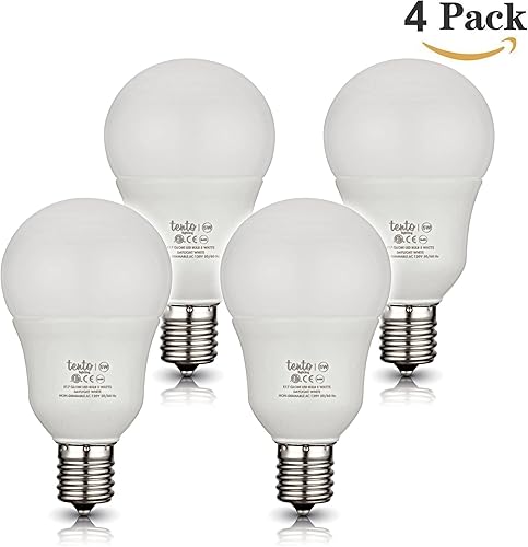 Miniatura 8 de tento Bombilla LED E17 de luz diurna 6000k 40 W de repuesto 5 vatios solamente  Bombillas LED de globo de base intermedia E17 paquete de 4 bombillas