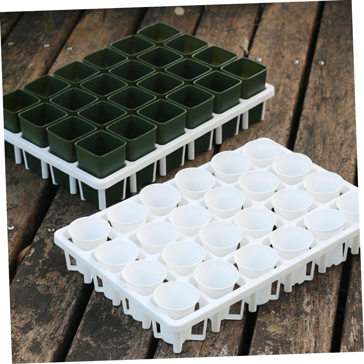 Toddmomy 6pièces Support Pour Pots De Pépinière Étagère Pour Plateaux De Germination Supports Carrés Pour Pots Cultivés Pour Serre Et Rempotage Optimise Espace Jardinage