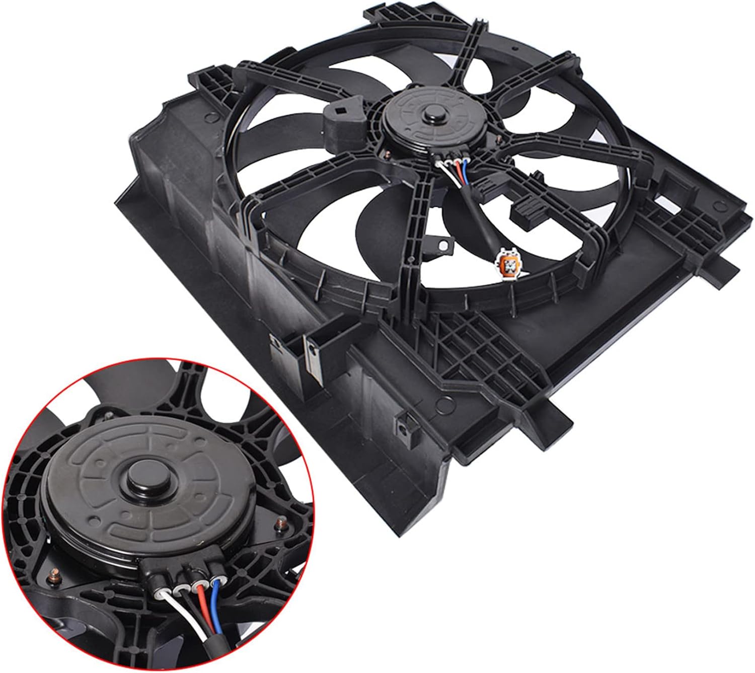 labwork Automobile Condenser Radiator Cooling Fan Replacement for 2013-2018 Nissan Sentra 1.6L 1.8L TYC622880 214813SH5A 214819AM0A 622880 NI3115146 NI3115146Q