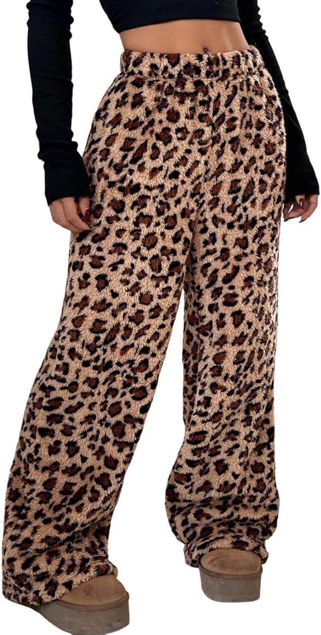 codcm Womens Plush Pajama Pants Plaid Pj Bottoms Winter Warm Fuzzy Fleece Lounge Pants