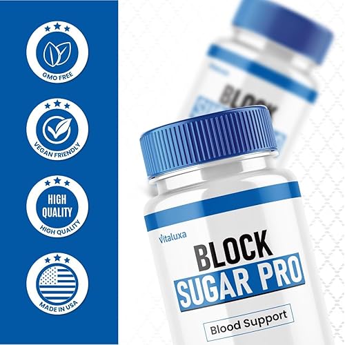 Miniatura 8 de Block Sugar Pro Capsules, suplemento BlockSugar Fórmula avanzada en sangre máxima fuerza, BlockSugarPro Black Pills Premium Support Complex Blend