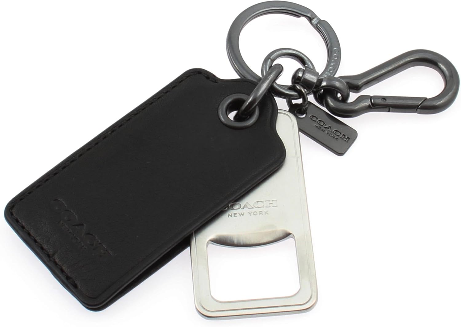 Coach Bottle Opener Key Ring Fob in Black F64577 BLK Home & Kitchen