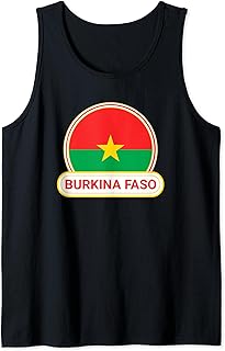 Burkina Faso Country Badge - Burkina Faso Flag Tank Top
