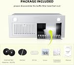FIREGAS Range Hood Insert 30 inch with 600 CFM, Ducted/Ductless Convertible Built-in Kitchen Hood, Stainless Steel Vent Hood with Push Button, Baffle Filters and Charcoal Filters