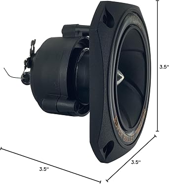 VOYZ 400 Watt 3.5 Piezo Super Horn Tweeters Aluminum Diaphragm 4-8 ohms - Black Housing with Capacitor 1 Pair (2pcs) (PET-1943)