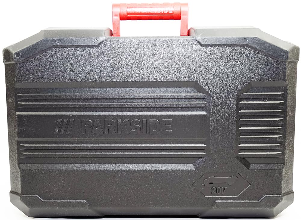 Parkside 20V Smerigliatrice angolare a batteria PWSA 20-Li D4 in bundle/set con valigia da trasporto Smerigliatrice (incl. 2x4Ah batteria+caricatore)