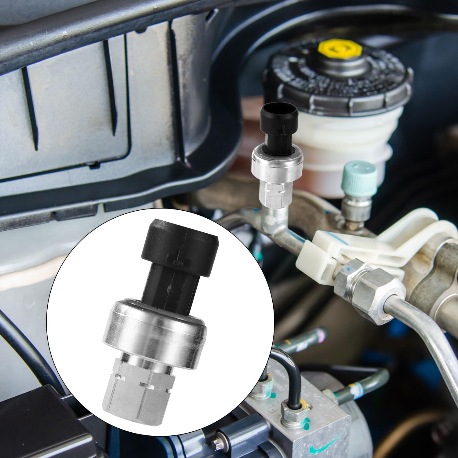 AC Pressure Switch Sensor, AC High Pressure Switch OEM#1551343 13587668 AC Refrigerant Pressure Sensor Switch HVAC Pressure Transducer for Buick GMC Pontiac Ford Isuzu