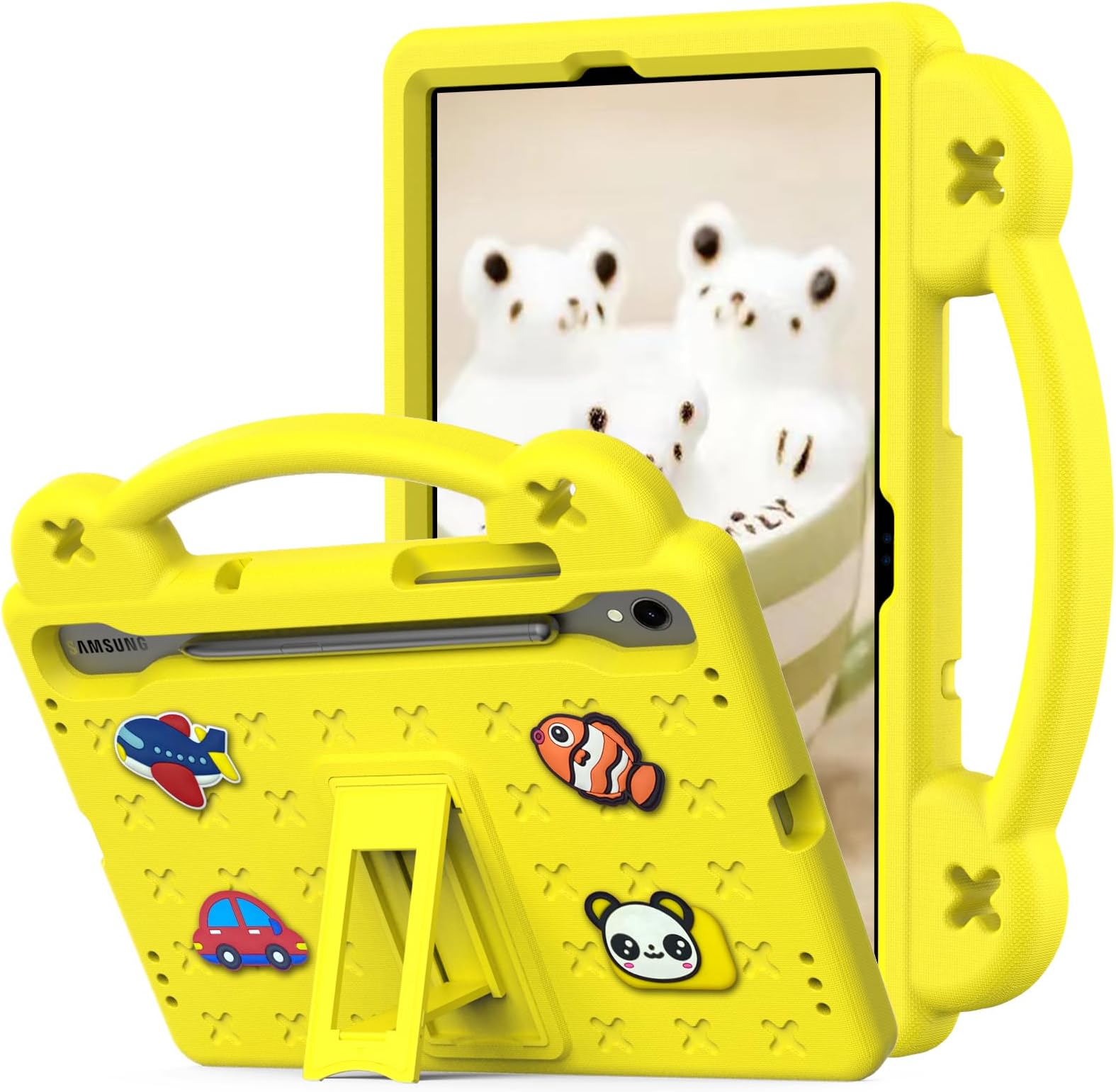 SCIMINHandle Case for Samsung Galaxy Tab S9 11 inch (SM-X710 / SM-X716B), Heavy Duty EVA Foam Shockproof Cover Kids Proof Case with Stand