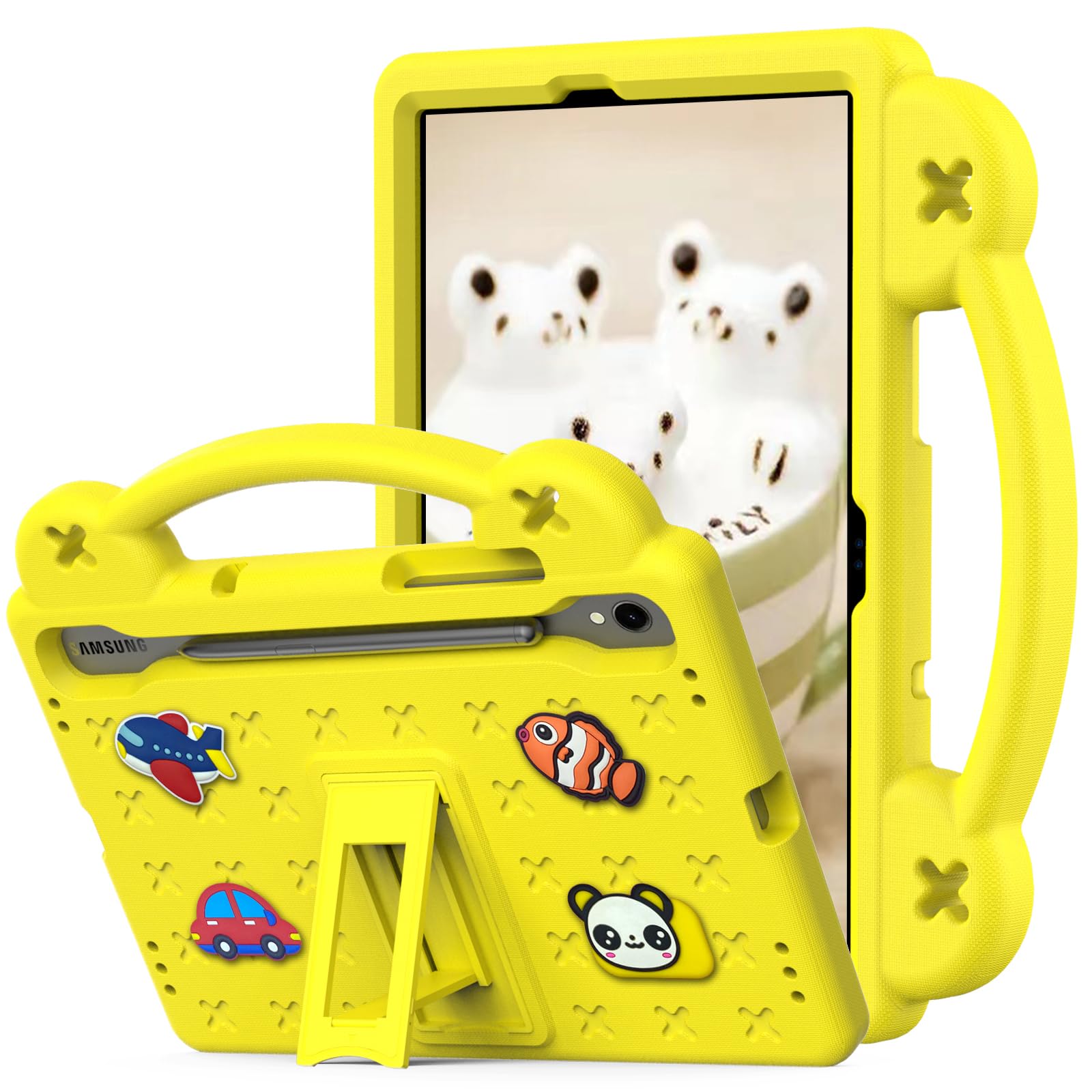 SCIMINHandle Case for Samsung Galaxy Tab S9 11 inch (SM-X710 / SM-X716B), Heavy Duty EVA Foam Shockproof Cover Kids Proof Case with Stand