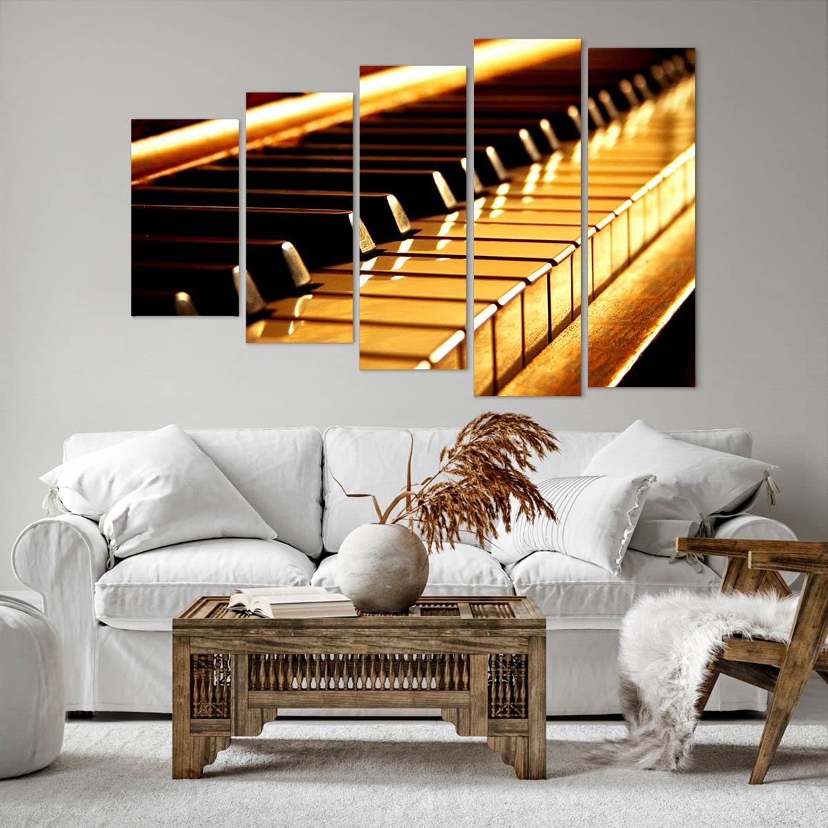 ARTTOR Leinwandbild 150x100cm Wandbild Musik - 2200 | Klavier Konzert Mehrteilige Groß XXL Wanddekoration Wohnzimmer Schlafzimmer Wanddeko Wand Kunstdruck Wandkunst ARTTOR