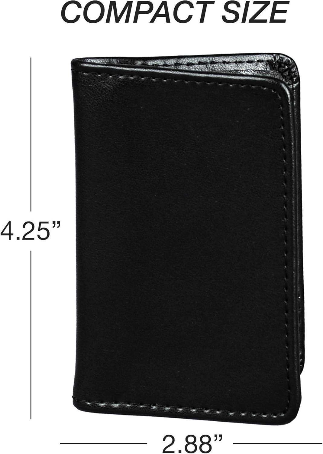 Samsill 81220 Regal Leather Business Card Holder, Case Holds 25 Business, Black : Transparent Business Card Protectors : Office Products