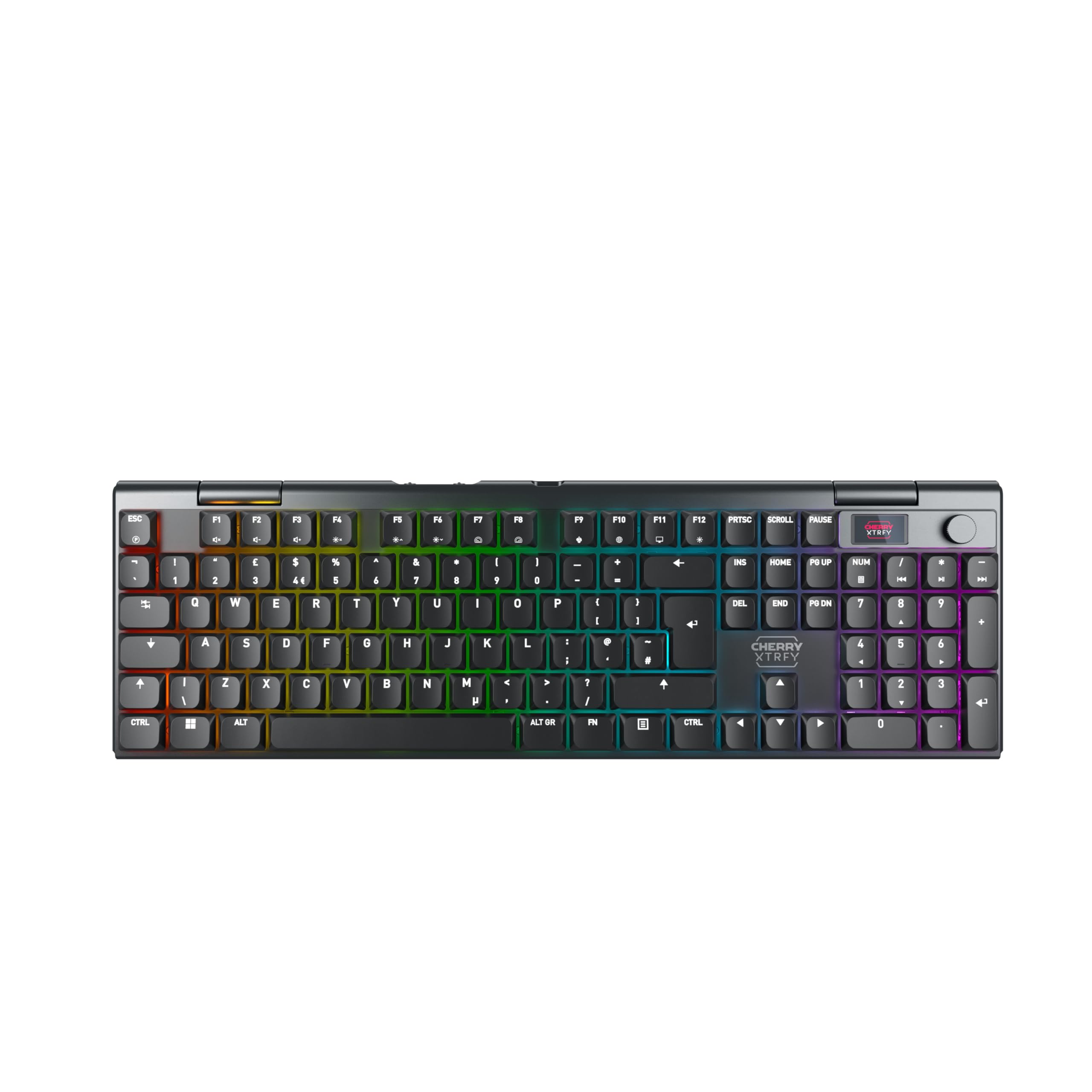 CHERRY XTRFY MX 10.1 Wireless, Mechanical Low-Profile Gaming Keyboard, UK Layout (QWERTY), Multi-Device Keyboard, MX LP 2.0 RED Switches, Black