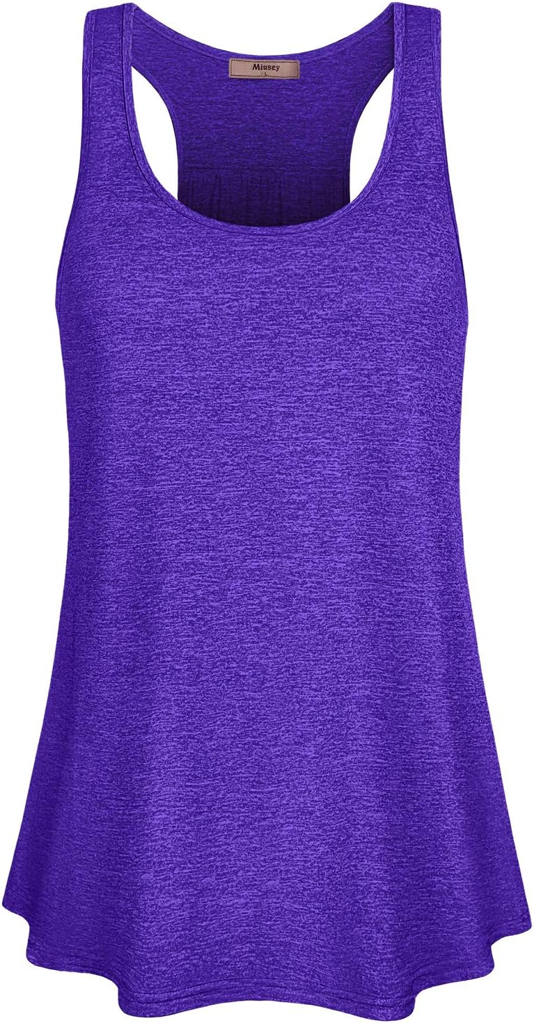 Womens Sleeveless Loose Fit Workout Yoga Racerback Tank Top