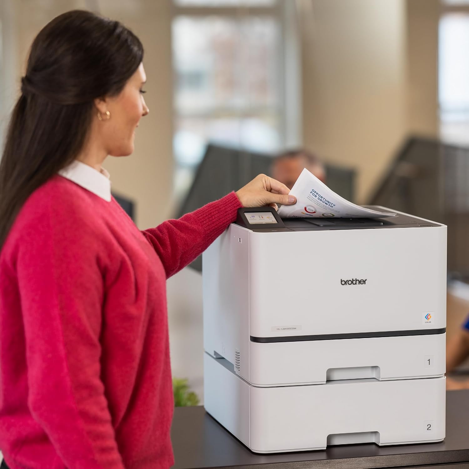 Brother HL-L8430CDWT Business Color Laser Printer with Low-Cost Printing, Wireless Networking, and Dual Paper Trays