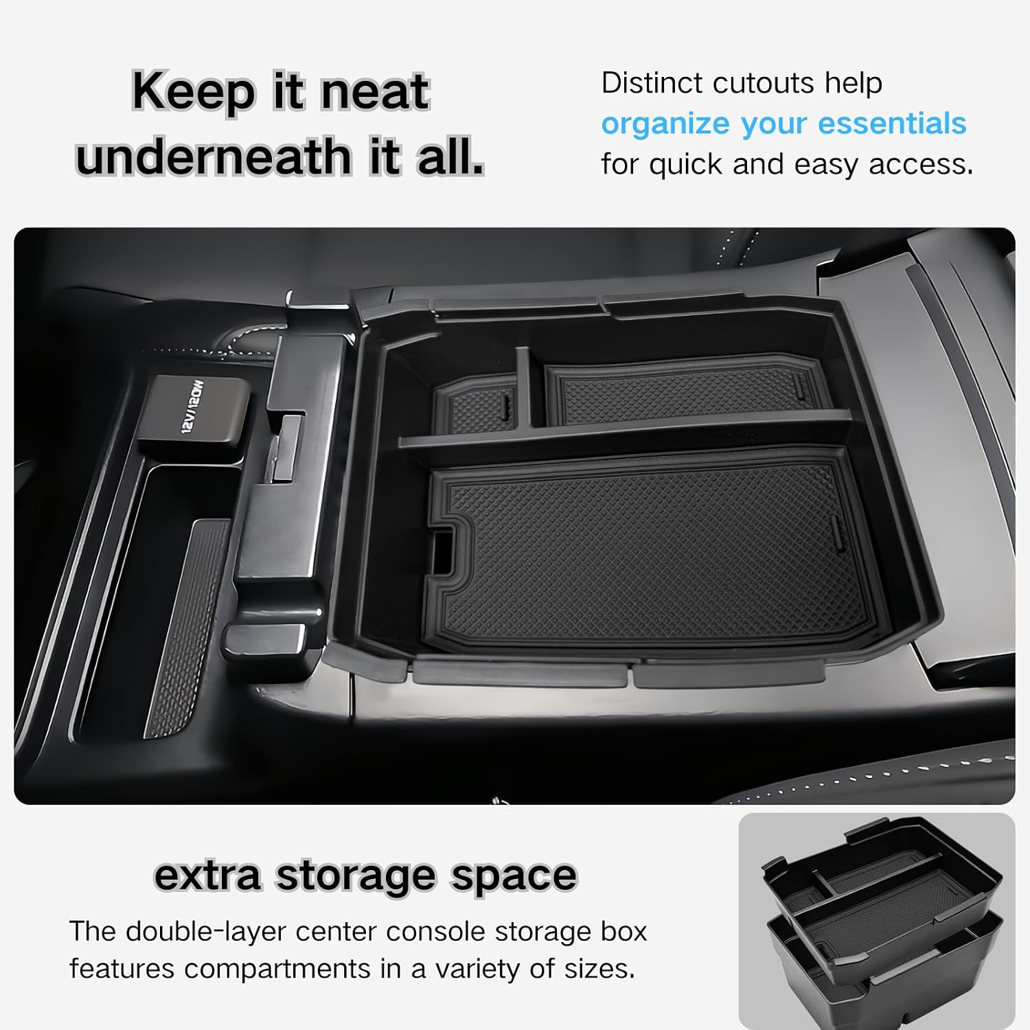 2PCS Center Console Organizer for 2026 Subaru Outback Accessories image 3