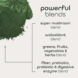 Zena Nutrition Organic Super Greens Powder Variety Pack, 70+ Superfoods, 0 Sugar, 3G Fiber, Spirulina, Chlorella, Antioxidants, Prebiotics/Probiotics, Digestive Enzymes, 21 Drink Mix Packets