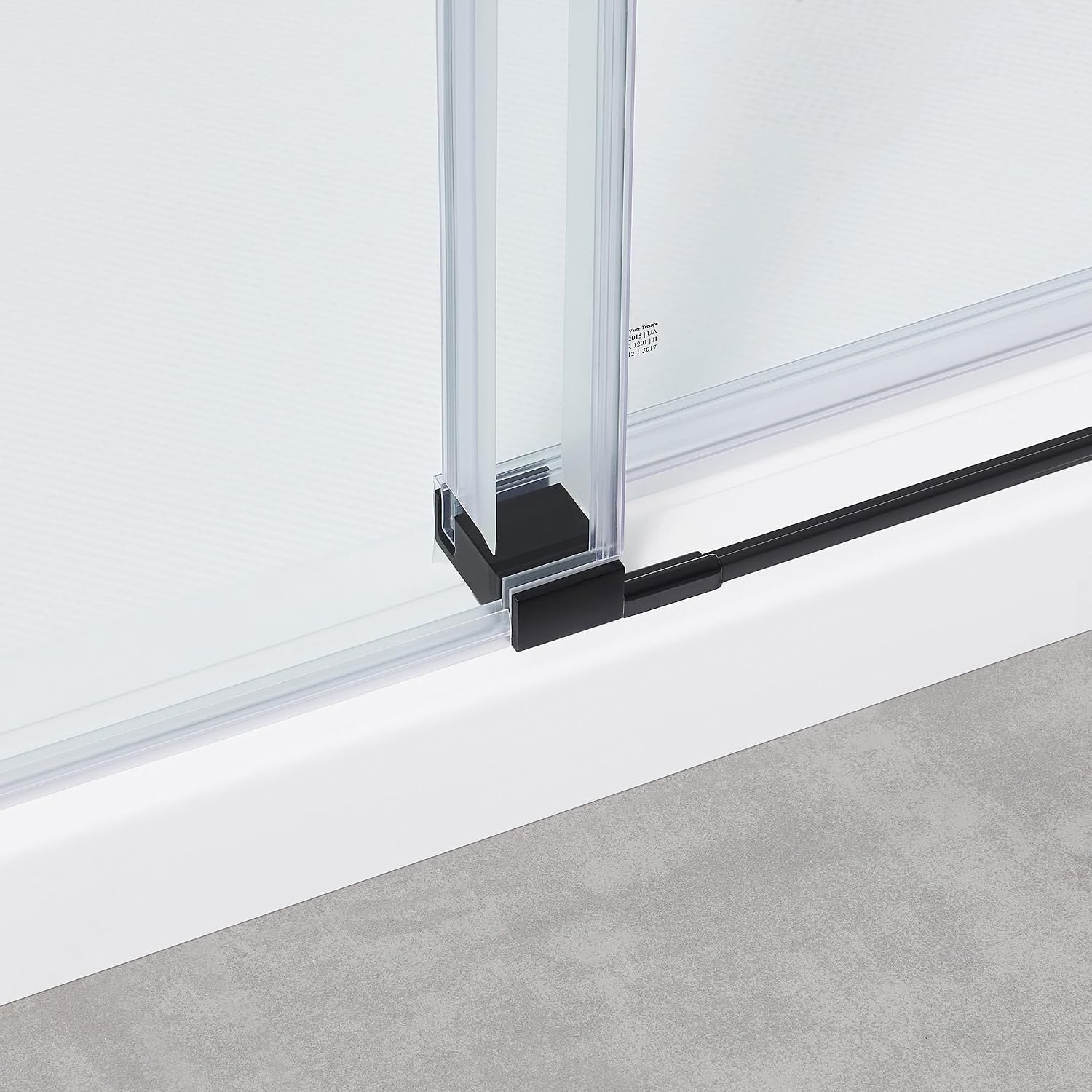 OVE Decors Bel 58-in to 60-in W x 78.75-in H Frameless Sliding Shower Door Corner Shower Kit, Side Panel Included in Matte Black