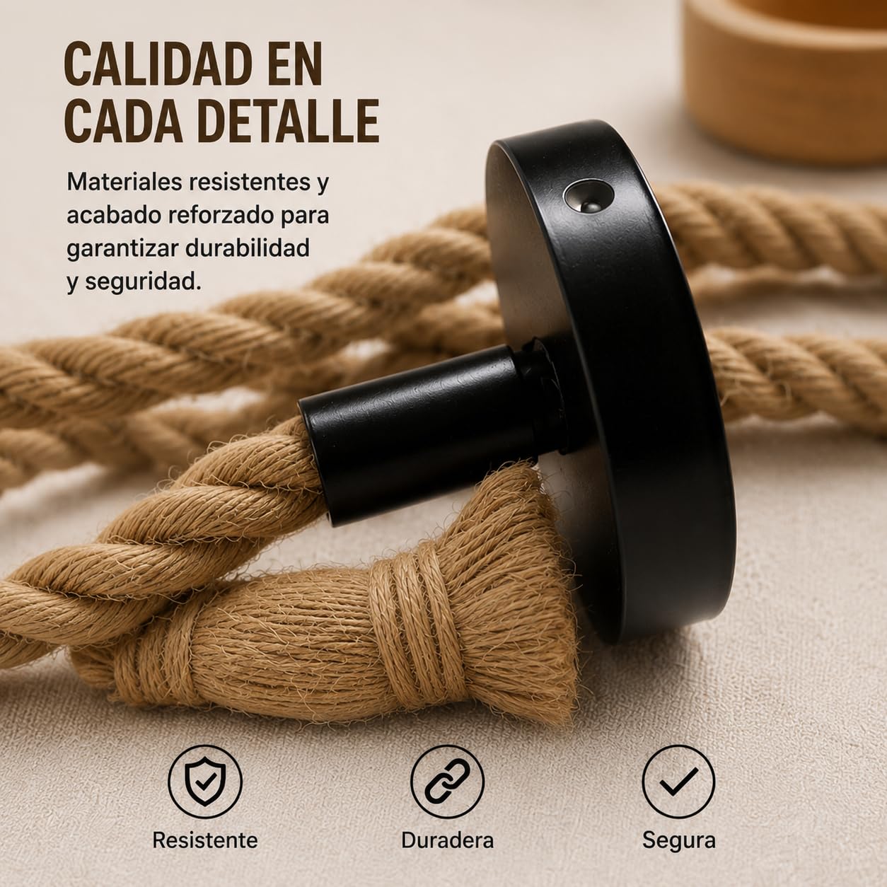 Genérico KKhome Lámpara Colgante de Cuerda de Cáñamo, Casquillo E27, Pack 2 | Estilo Náutico, Cable de 1,5 m, Uso Interior