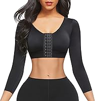 FeelinGirl Women's Arm Shaper Compression Sleeves - Post Surgery Lipo Recovery, Slimming Shapewear Bra with Front Closure & Back Support