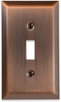 Amerelle Century Single Toggle Steel Wallplate in Antique Copper