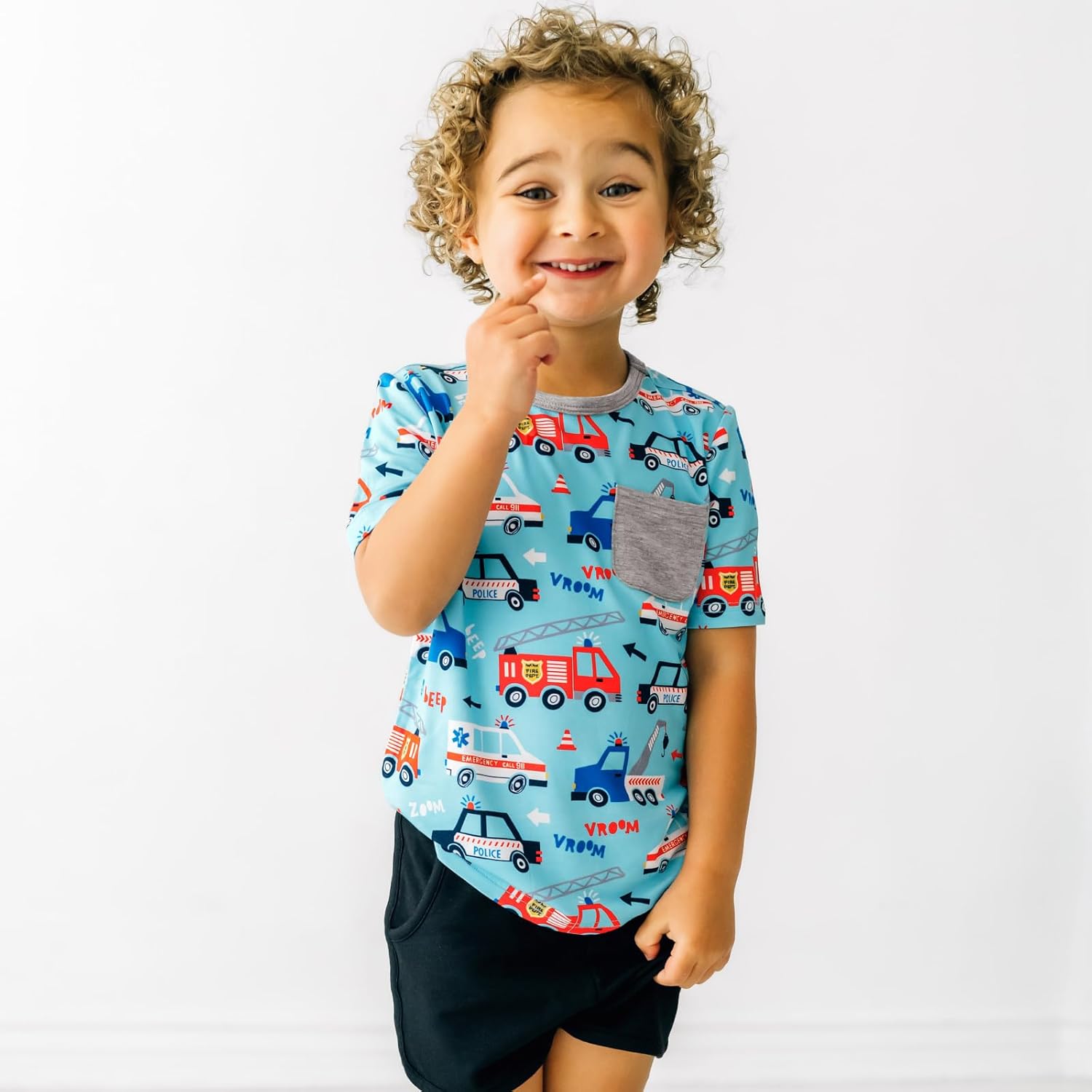 Little Sleepies Short Sleeve Relaxed Pocket Tee for Boys and Girls