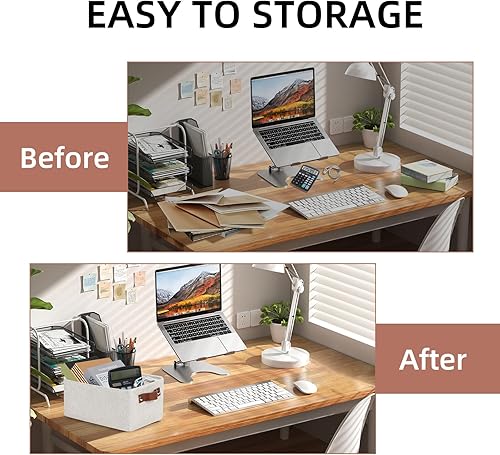 Miniatura 6 de DULLEMELO Cestas de almacenamiento grandes 2 unidades Cestas de almacenamiento rectangulares plegables para organizar cestas de almacenamiento de