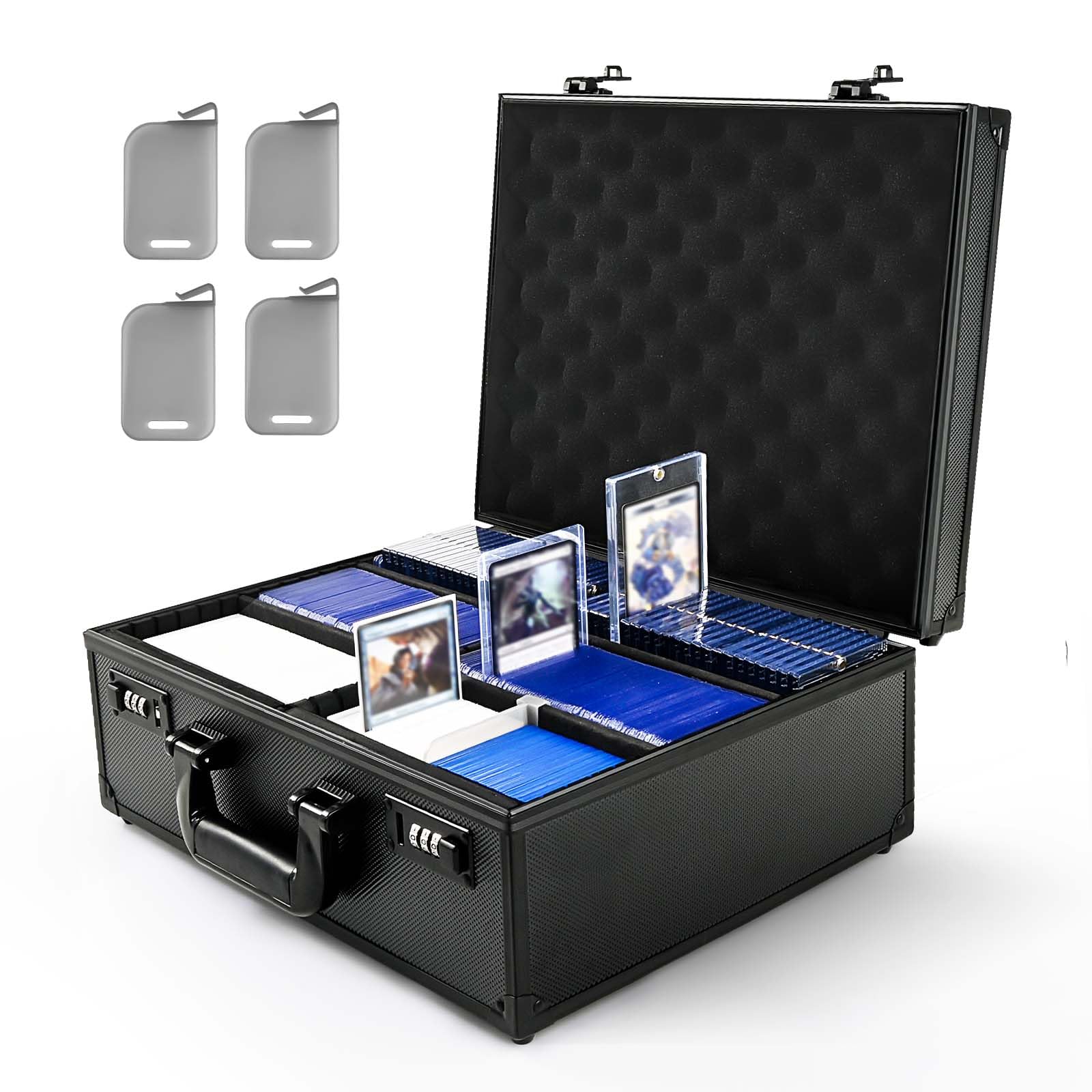 Boîte De Rangement Pour Cartes Top Loader - Jusqu'à 500 Chargeurs - 5 Séparateurs Amovibles - Compatible PSA/CSG/SGC