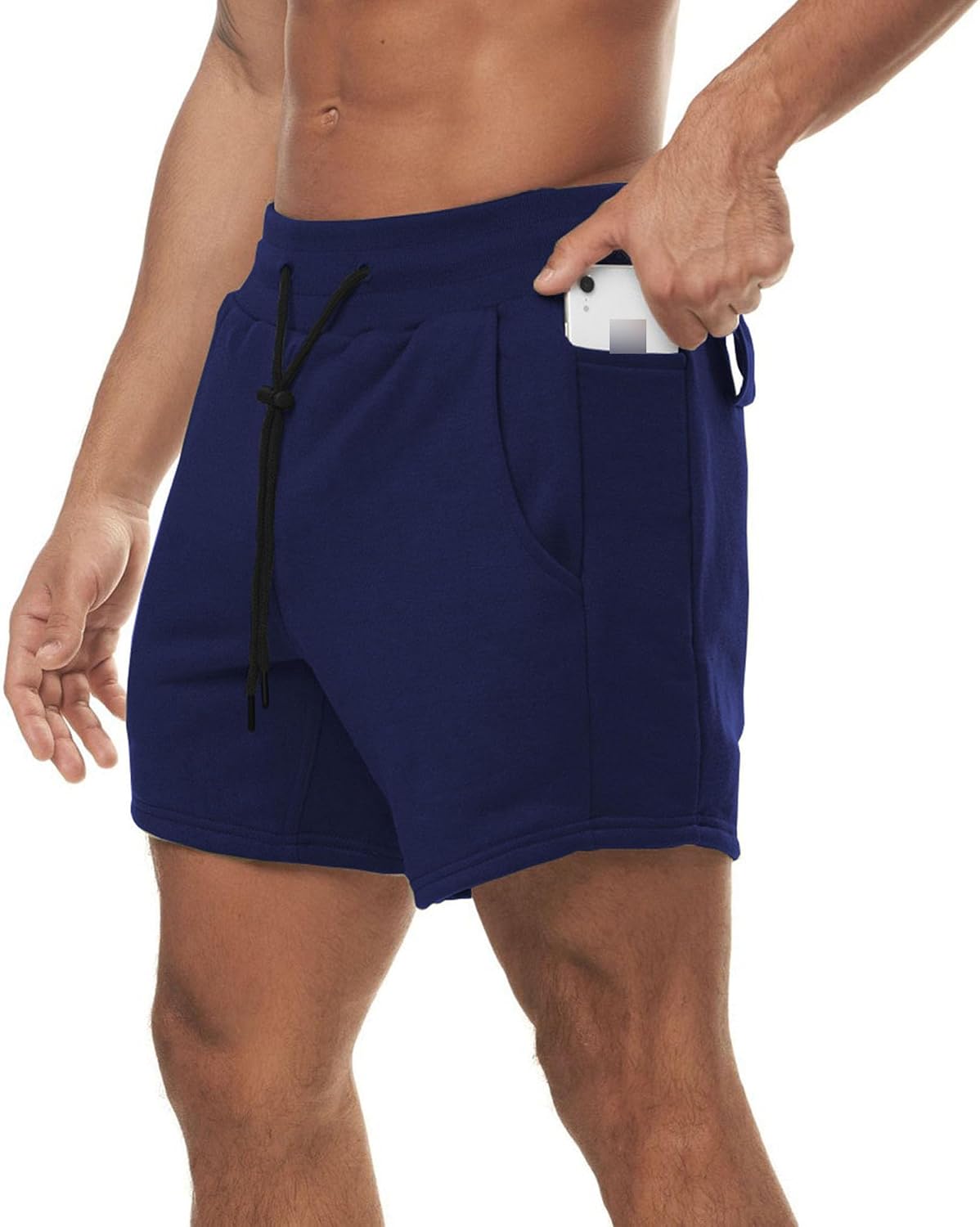 JEShifangjiusu Men's Fitness Quick-Drying Shorts Playing Basketball Training Shorts Solid Color Straight Jogging Shorts