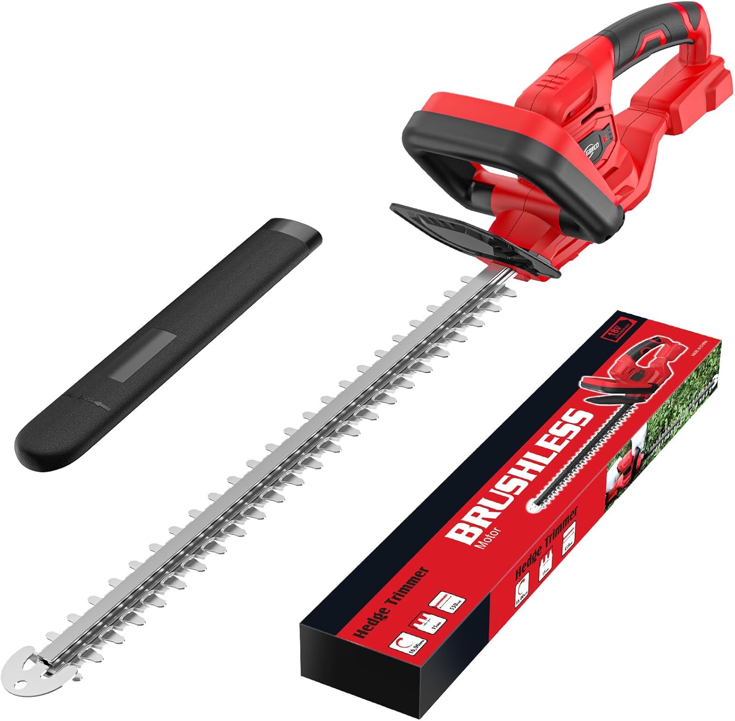 Hedge Trimmer Compatible for Milwaukee 18V Battery，Cordless Electric Hedge Trimmer with 1600RPM Brushless Motor, 22'' Dual-Action Blade with 3/5'' Cutting Capacity (NO Battery)
