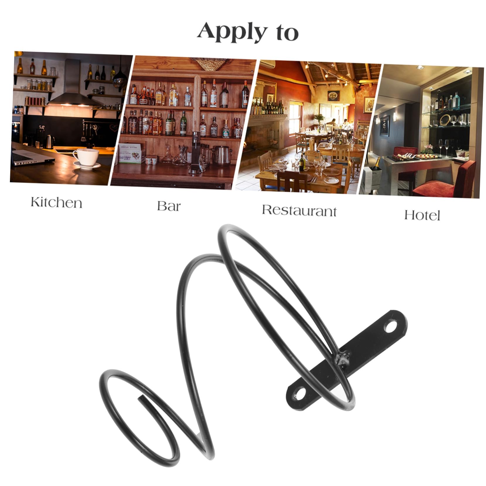 6 soportes de metal para botellas de vino, estante de hierro resistente para exhibición de vino tinto, elegante almacenamiento de cocina y bar, decoración perfecta para el hogar y nizer