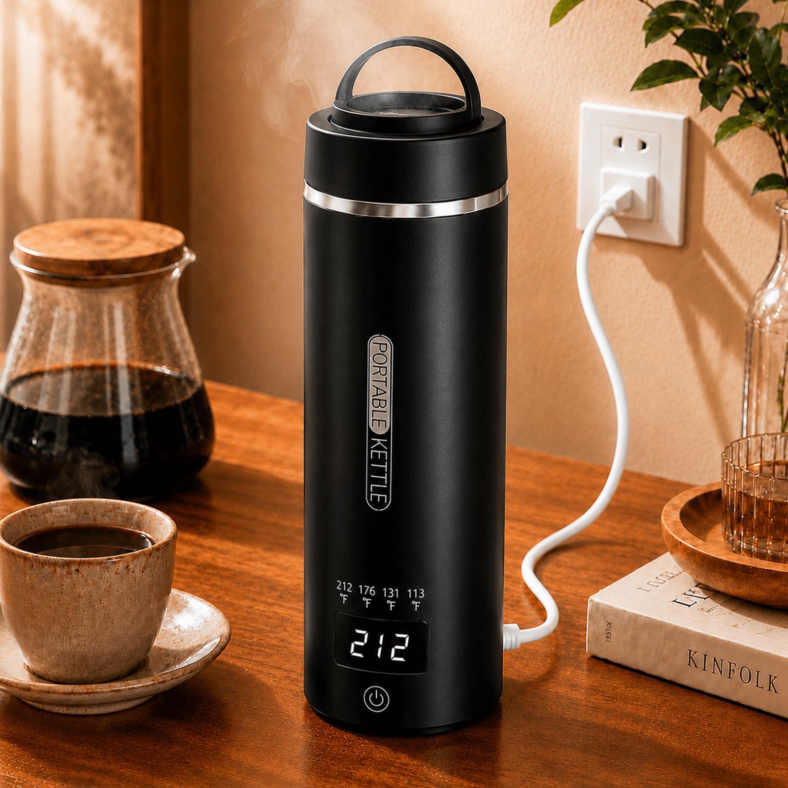 Travel Kettle, Portable Electric Kettle for 4 Temperature Controls