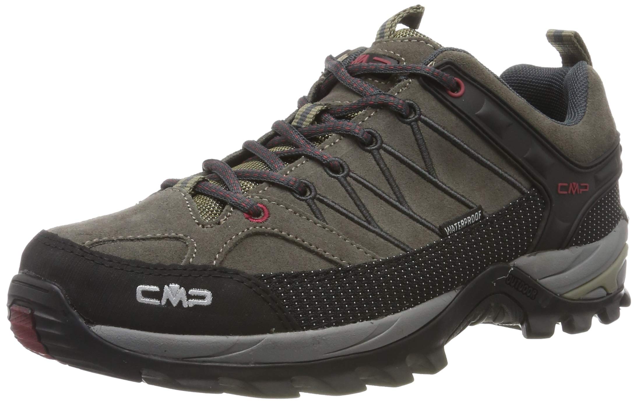 CMP Men's Rigel Low Trekking Shoes WP, Peat-Anthracite, 6.5 UK