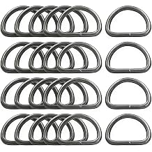 0.8" Metal D-Rings, D-Shaped Buckles for DIY Craft, Bag Strap & Purse Repair