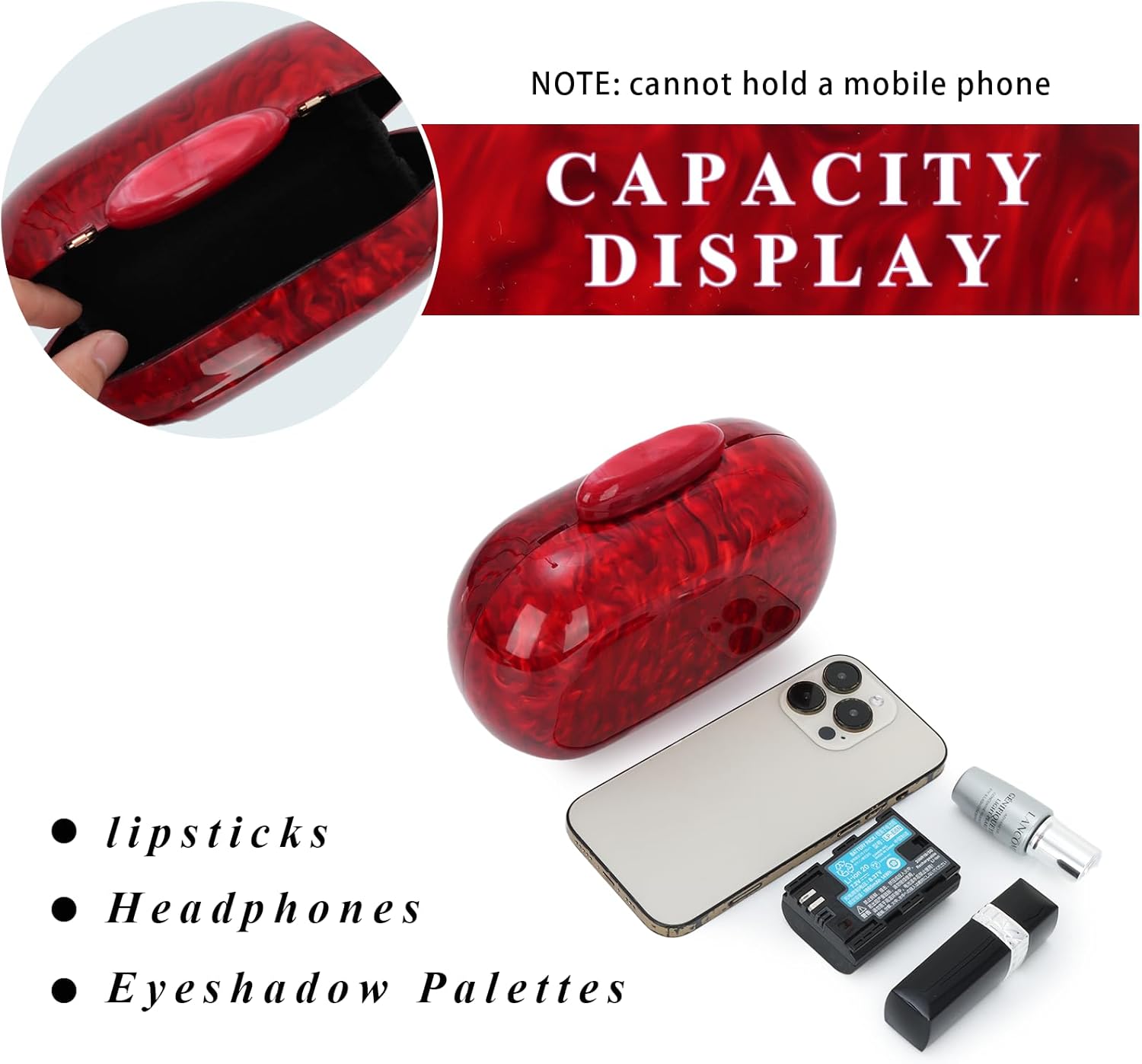 Fecialy Acrylic Clutch Purse for Women Marble Handbags Shell Shape Crossbody Bag Chic Evening Bag for Wedding Party