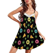 Womens Chemise Nightgown Lace Lingerie Dress Sexy V Neck Nighties Sleepwear