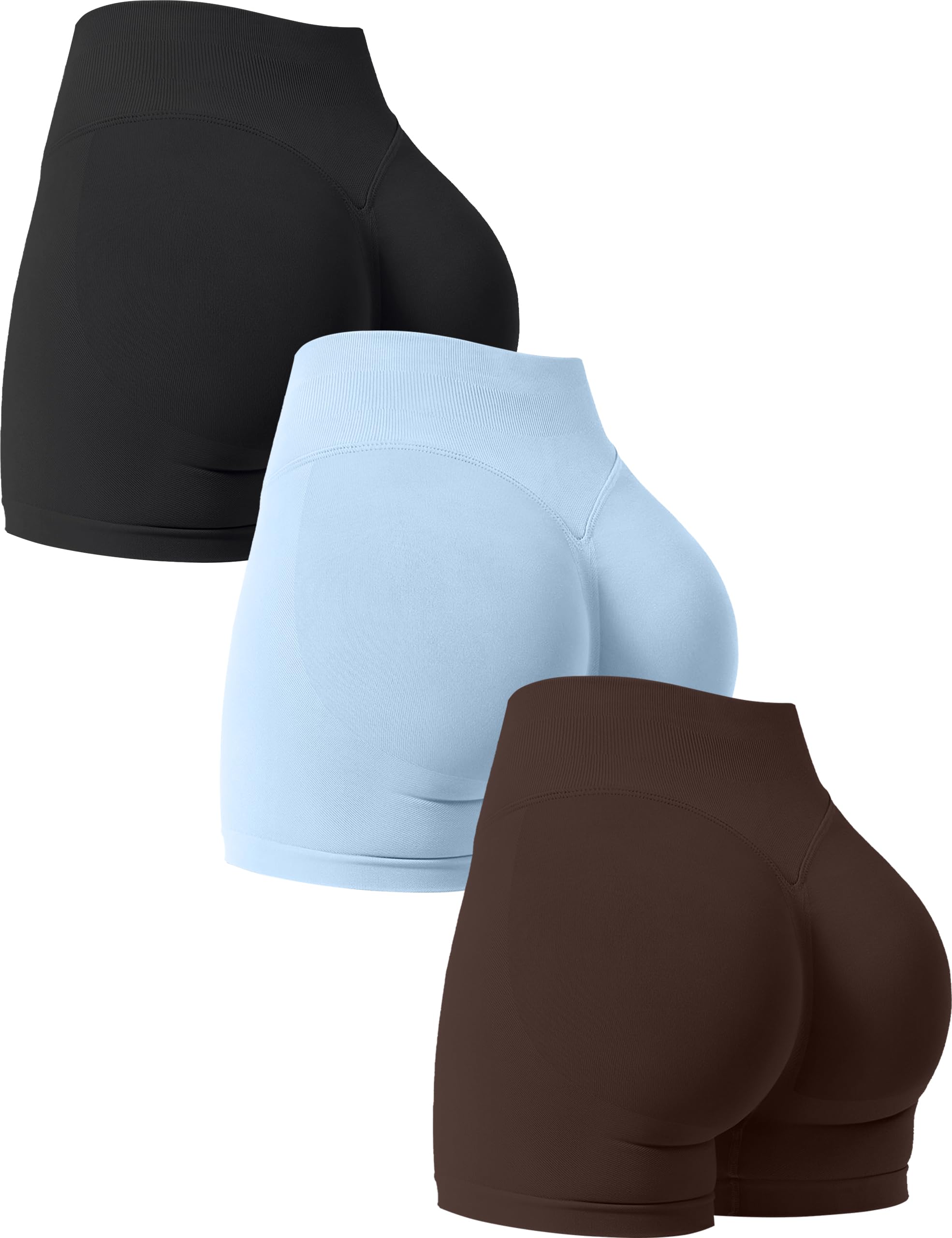vvx Gym Shorts Women Workout High Waisted Scrunch Butt Lifting Tummy Control Seamless Yoga Biker Spandex Booty Shorts 3 Pack-picture-12