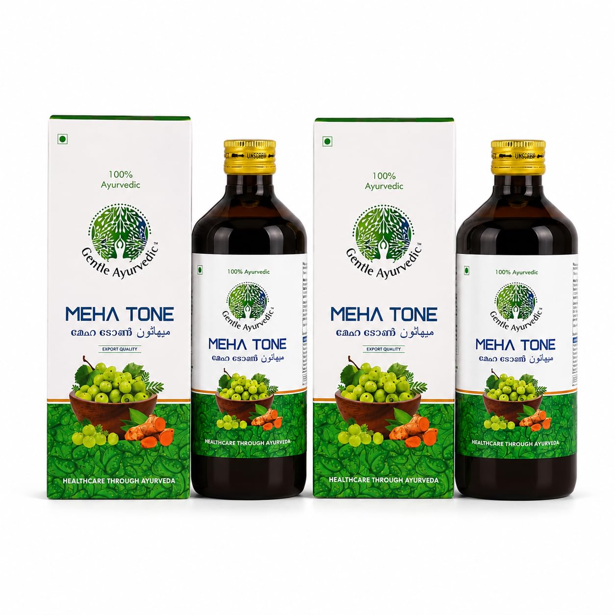 Gentle Ayurvedic Meha Tone Value Pack, 900ml (450ml x 2 Bottles), Amla, Guduchi, Turmeric and Jamun, Improves Digestion-image-39