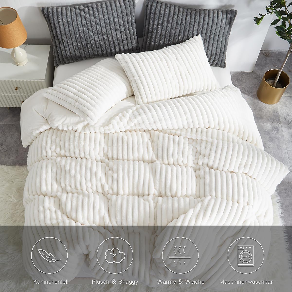 Detalj patentnog zatvarača i vezica za uglove posteljine