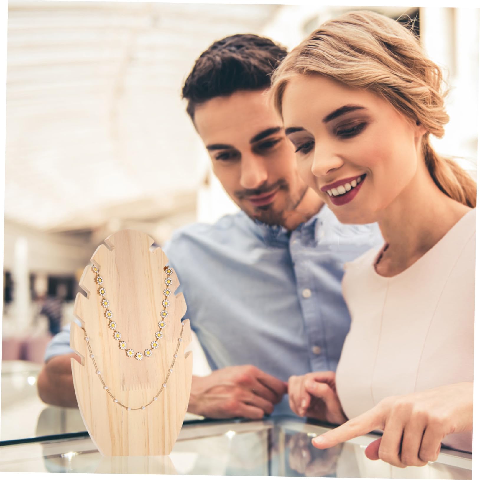 Expositor de Collares de Madera 5/7 Ranuras, 2 Piezas