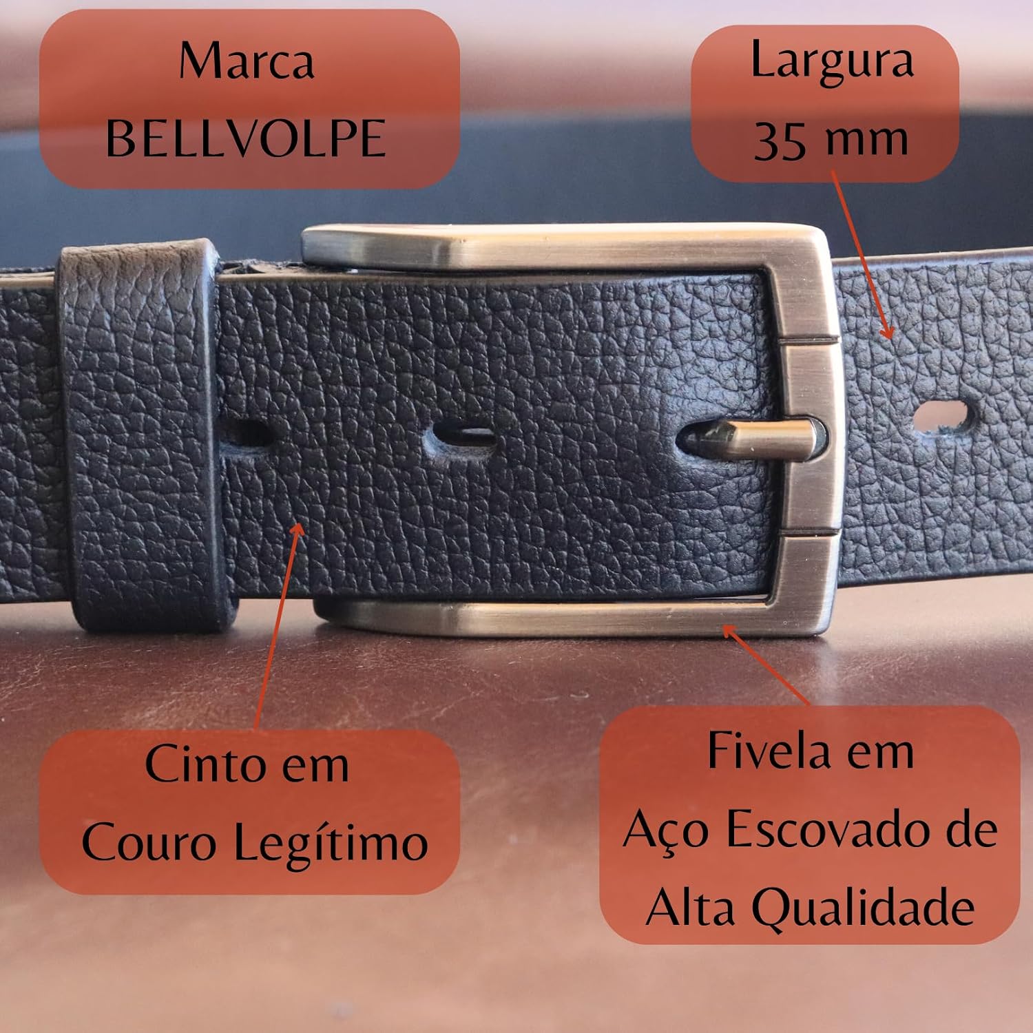 Cinto Masculino Couro Legítimo