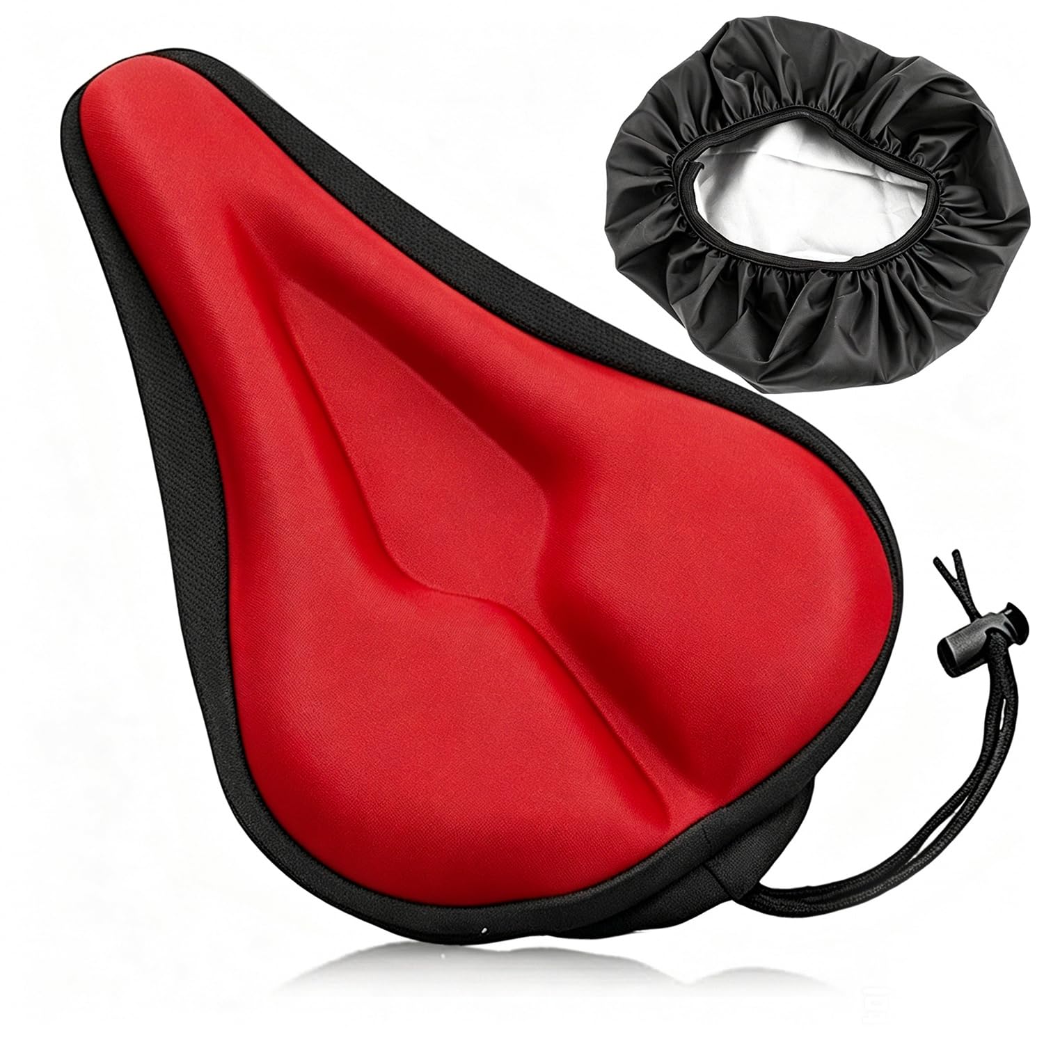 Sxingh Triangular Red Bike Saddle Cover, Thickened Seat Cushion