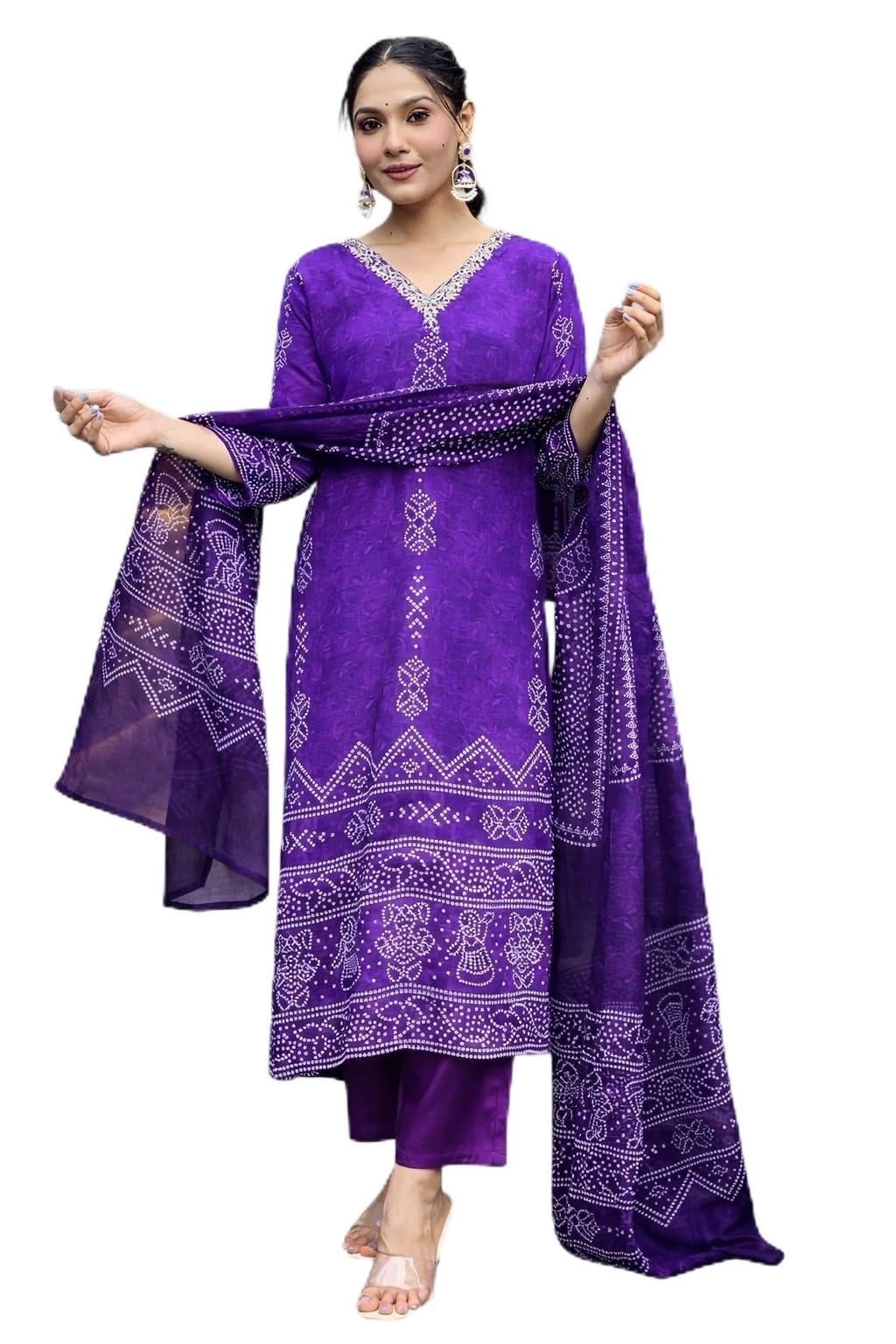 mitzo Kurta Sets for Woman || Kurta Sets for Women Cotton || Women Kurta Sets with Dupatta Cotton || Kurti Pant Set with Dupatta-picture-19