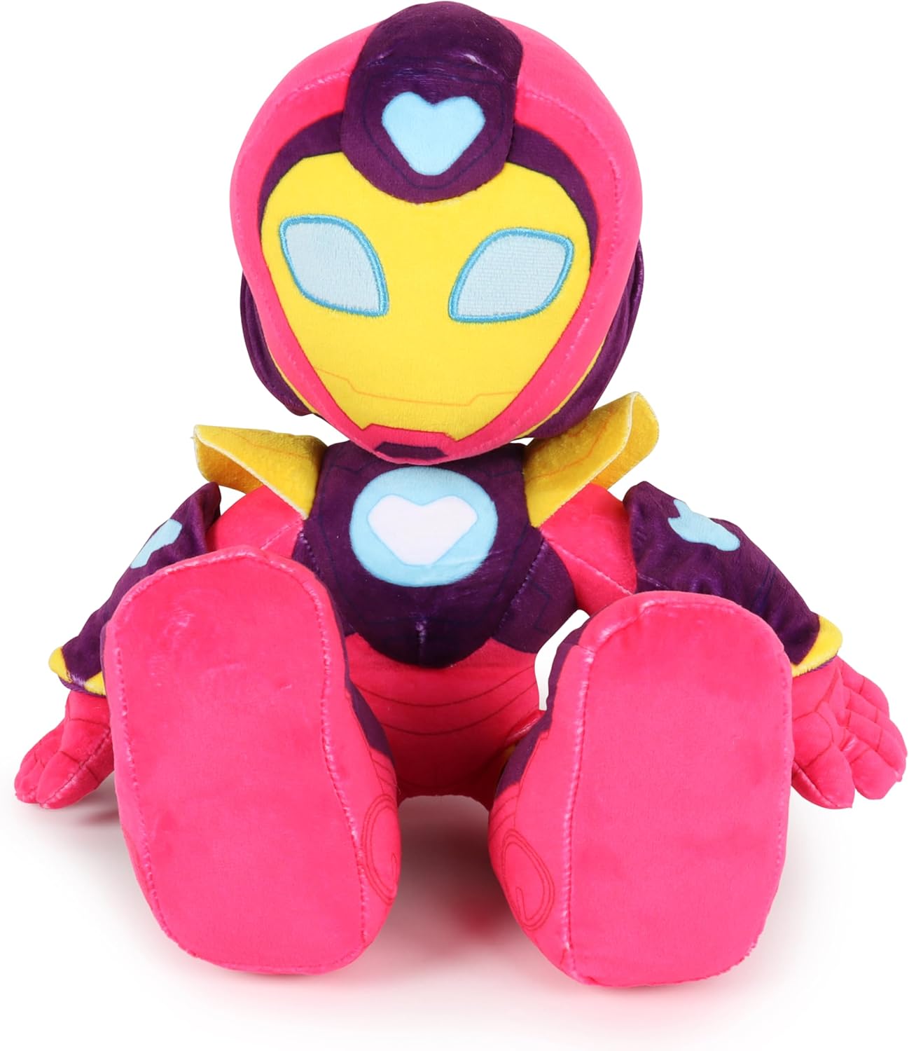 Jay Franco Marvel Kids Plush Pillow Buddy - Ultra-Soft Stuffed Plushie & Cozy Pillow, Official Licensed Product, Purple - Iron Man and His Awesome Friends, 17 Inches