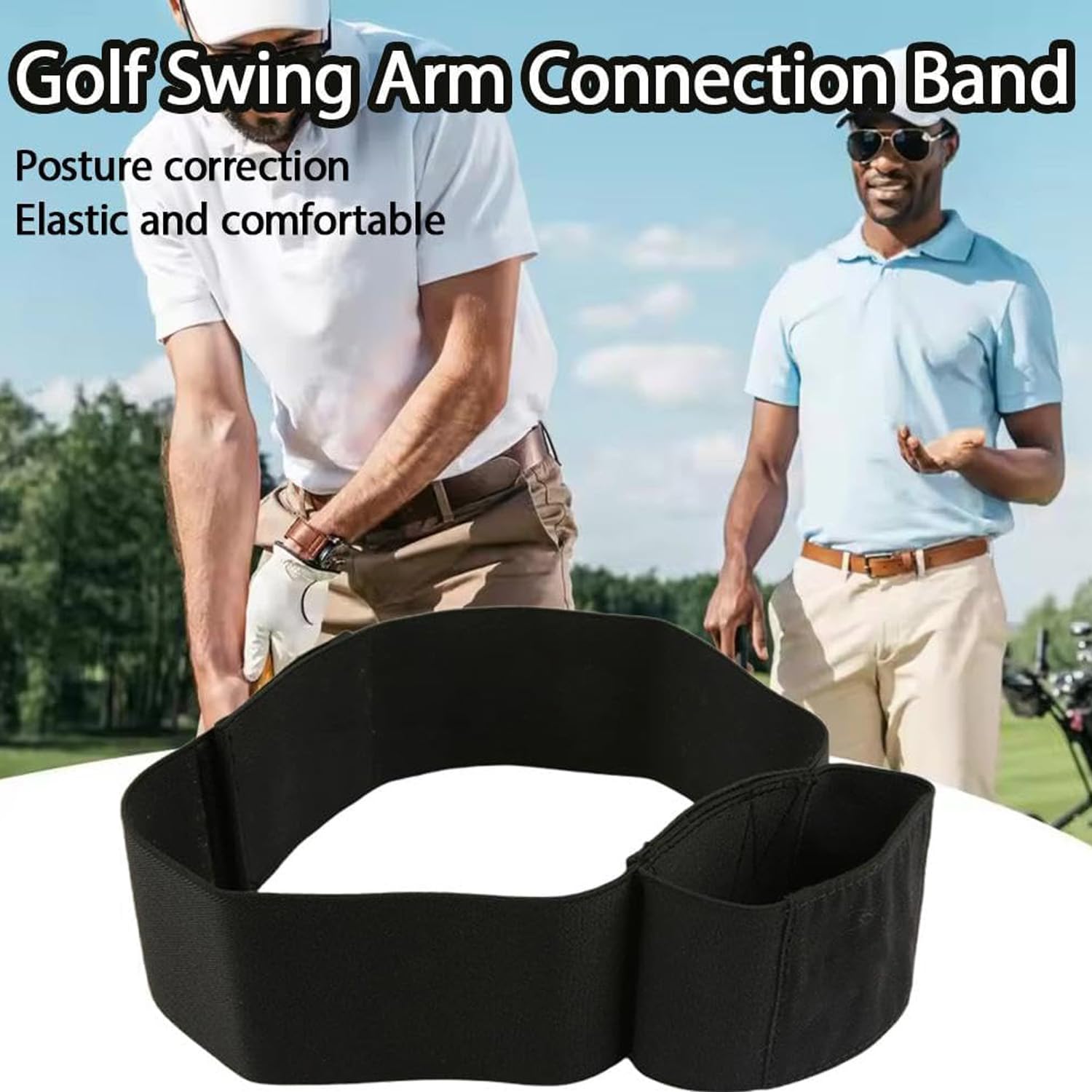 Meiso Brazalete de entrenamiento para golf ajustable corrección swing elástico nailon